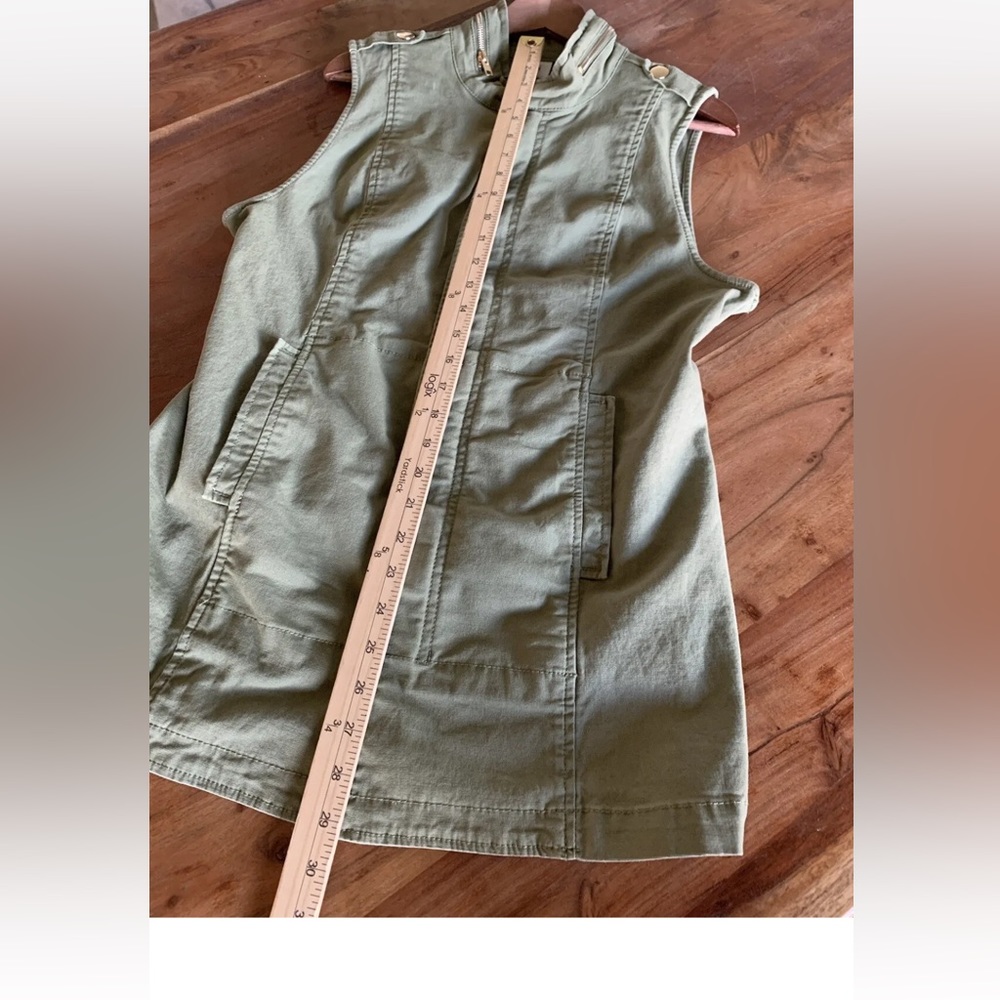 ▶️ Cabi Womens Explorer Military Vest Small 5101 Olive Green Full Zip Utility - Picture 6 of 9